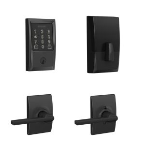 Schlage Encode Smart WiFi Deadbolt & Latitude Lever Combo in Century Trim