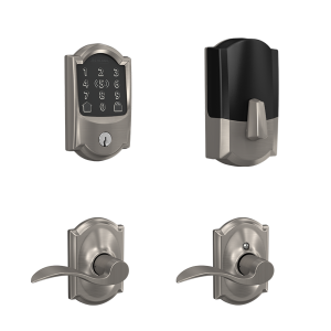 Schlage Encode Plus Smart WiFi Deadbolt and Accent Lever Combo in Camelot Trim