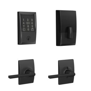Schlage Encode Plus Smart WiFi Deadbolt & Latitude Lever Combo in Century Trim