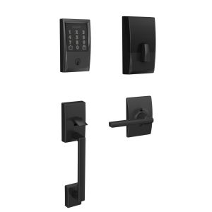 FE489_CEN622_LAT_CEN_SL-1280×1280 Schlage Encode Smart WiFi Deadbolt & Handleset with Latitude Lever Combo in Century Trim