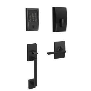 Schlage Encode Plus Smart WiFi Deadbolt & Handleset with Latitude Lever Combo in Century Trim